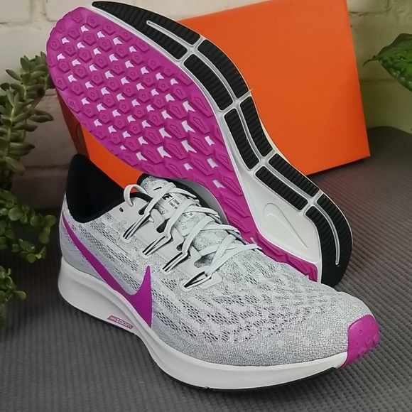 Nike Air Zoom Pegasus 36 Grey/Hyper Violet Mens 12